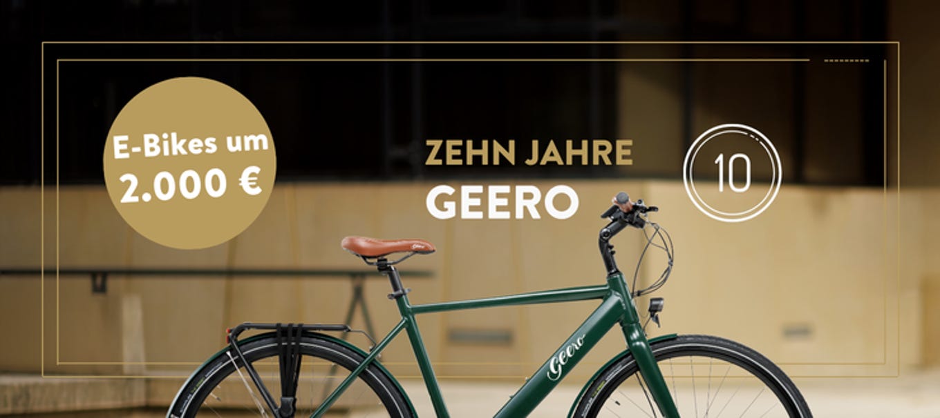 10 Jahre Geero E-Bikes: Von der Scheune in die City – und deine Geschenke!