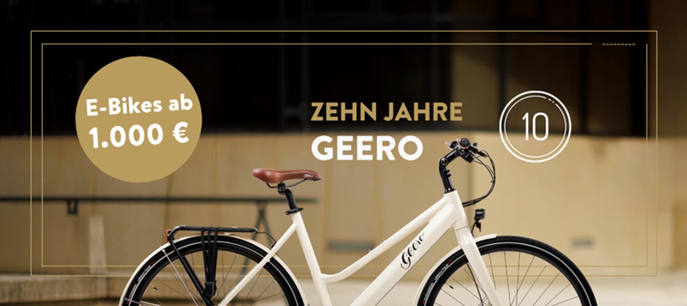 10 Jahre Geero E-Bikes: Von der Scheune in die City – und deine Geschenke!