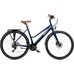 Geero FLEX E-Bike Steel 52 - braun & OLED Display - gebogener Lenker