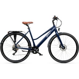 Geero FLEX E-Bike Steel 52 - brown & OLED display - straight handlebars