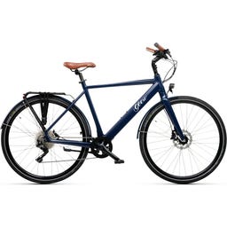 Geero FLEX E-Bike Steel 54 - braun & OLED Display - gebogener Lenker