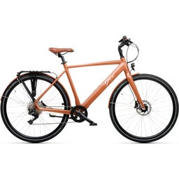 Geero FLEX E-Bike Copper 54 - braun & OLED Display - gerader Lenker