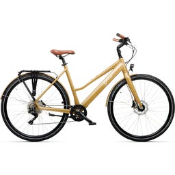 Geero FLEX E-Bike Gold 52 - braun & LC Display - gebogener Lenker