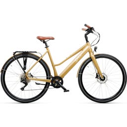 Geero FLEX E-Bike Gold 52 - braun & OLED Display - gebogener Lenker