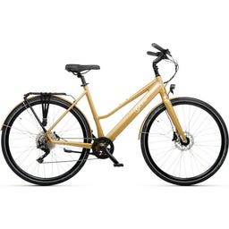 Geero FLEX E-Bike Gold 52 - schwarz & LC Display - gebogener Lenker