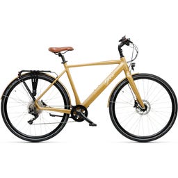 Geero FLEX E-Bike Gold 54 - braun & OLED Display - gerader Lenker