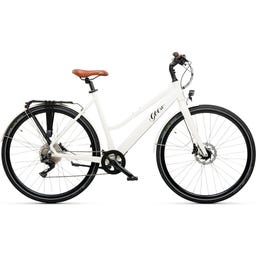 Geero FLEX E-Bike Cream 52 - brown & LC display - straight handlebars