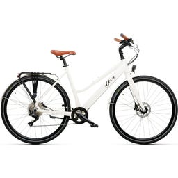 Geero FLEX E-Bike Cream 52 - braun & OLED Display - gebogener Lenker