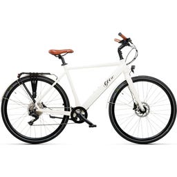 Geero FLEX E-Bike Cream 54 - braun & OLED Display - gebogener Lenker