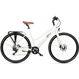 Geero FLEX E-Bike Cream 52 - brown & OLED display - straight handlebars
