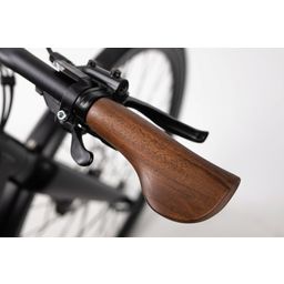 Spring-loaded Bike Handles Made of Walnut Wood